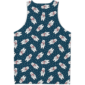 Christmas Polar Bear Pattern Print Men's Tank Top