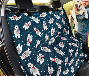 Christmas Polar Bear Pattern Print Pet Car Back Seat Cover