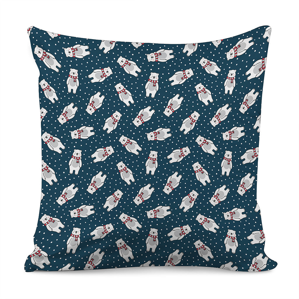 Christmas Polar Bear Pattern Print Pillow Cover