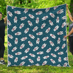 Christmas Polar Bear Pattern Print Quilt