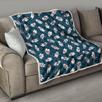 Christmas Polar Bear Pattern Print Quilt
