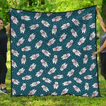 Christmas Polar Bear Pattern Print Quilt