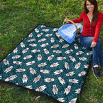 Christmas Polar Bear Pattern Print Quilt