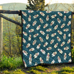 Christmas Polar Bear Pattern Print Quilt
