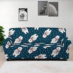 Christmas Polar Bear Pattern Print Sofa Cover