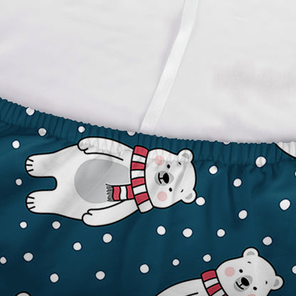 Christmas Polar Bear Pattern Print Sofa Cover