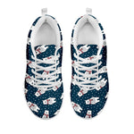 Christmas Polar Bear Pattern Print White Sneakers