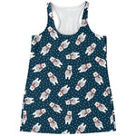 Christmas Polar Bear Pattern Print Women's Racerback Tank Top