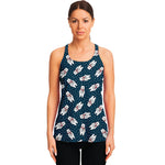 Christmas Polar Bear Pattern Print Women's Racerback Tank Top