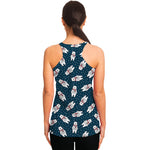 Christmas Polar Bear Pattern Print Women's Racerback Tank Top
