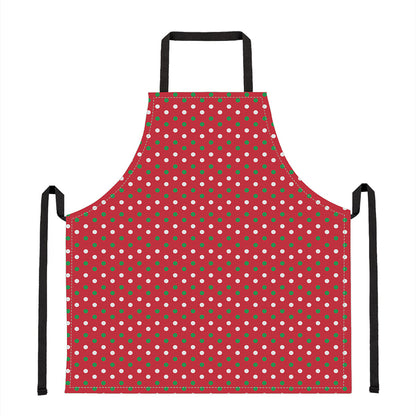 Christmas Polka Dot Pattern Print Apron
