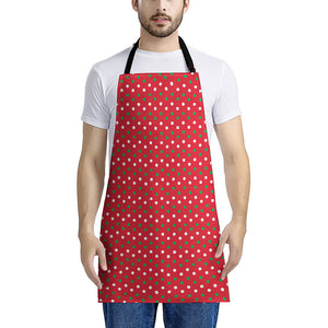 Christmas Polka Dot Pattern Print Apron