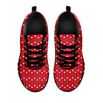 Christmas Polka Dot Pattern Print Black Sneakers