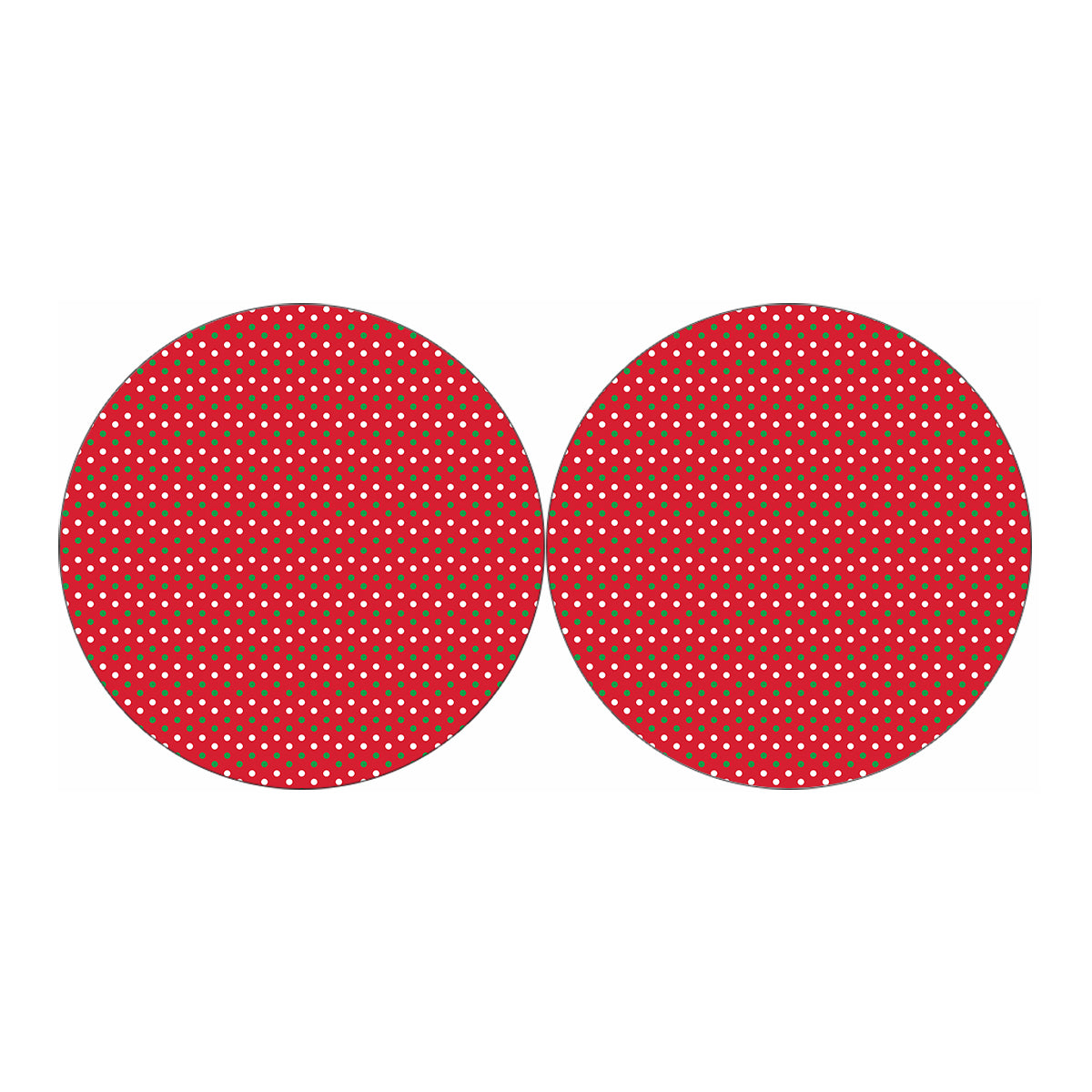 Christmas Polka Dot Pattern Print Car Coasters