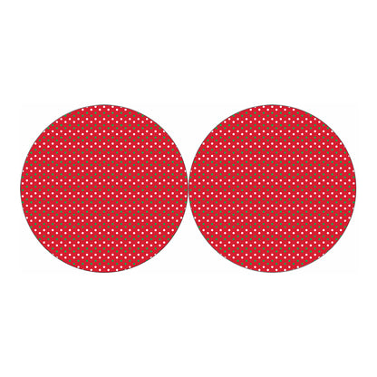 Christmas Polka Dot Pattern Print Car Coasters