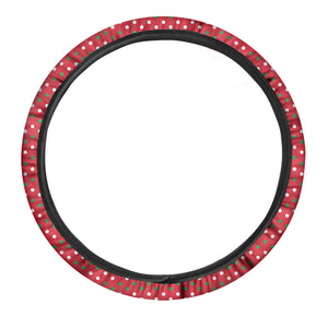 Christmas Polka Dot Pattern Print Car Steering Wheel Cover