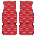 Christmas Polka Dot Pattern Print Front and Back Car Floor Mats