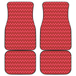 Christmas Polka Dot Pattern Print Front and Back Car Floor Mats