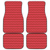 Christmas Polka Dot Pattern Print Front and Back Car Floor Mats