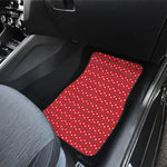 Christmas Polka Dot Pattern Print Front and Back Car Floor Mats