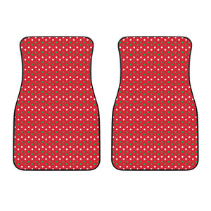 Christmas Polka Dot Pattern Print Front Car Floor Mats