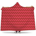 Christmas Polka Dot Pattern Print Hooded Blanket