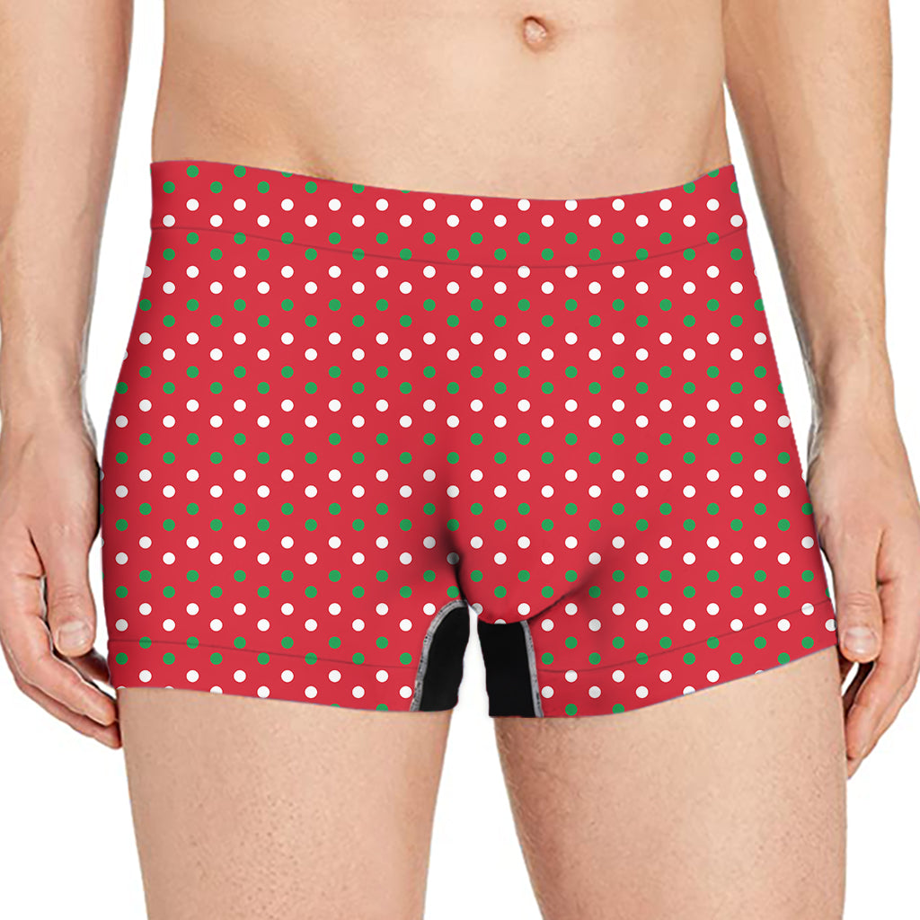 Christmas Polka Dot Pattern Print Men's Boxer Briefs