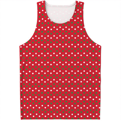 Christmas Polka Dot Pattern Print Men's Tank Top