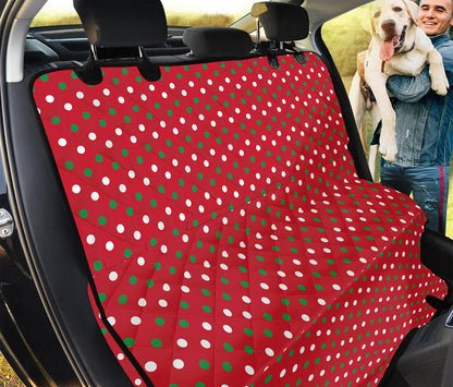 Christmas Polka Dot Pattern Print Pet Car Back Seat Cover