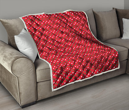 Christmas Polka Dot Pattern Print Quilt