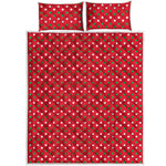 Christmas Polka Dot Pattern Print Quilt Bed Set
