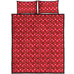 Christmas Polka Dot Pattern Print Quilt Bed Set