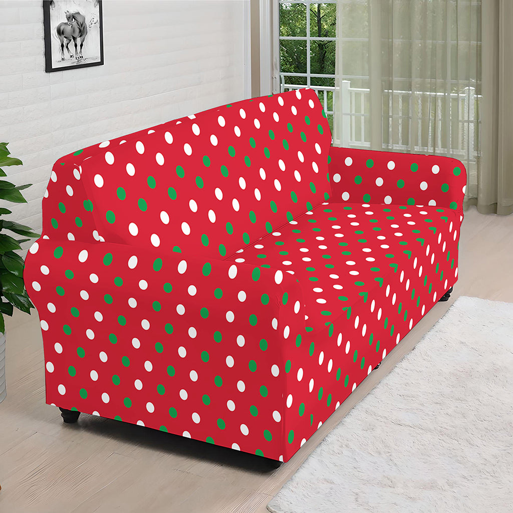 Christmas Polka Dot Pattern Print Sofa Cover