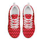 Christmas Polka Dot Pattern Print White Sneakers