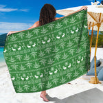 Christmas Pot Leaf Pattern Print Beach Sarong Wrap