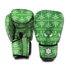 Christmas Pot Leaf Pattern Print Boxing Gloves