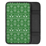 Christmas Pot Leaf Pattern Print Car Center Console Cover