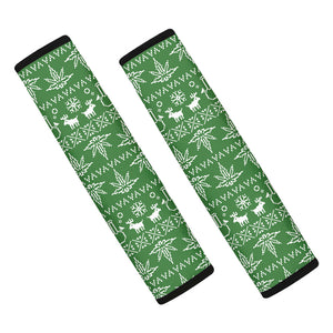 Christmas Pot Leaf Pattern Print Car Seat Belt Covers