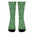 Christmas Pot Leaf Pattern Print Crew Socks