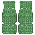 Christmas Pot Leaf Pattern Print Front and Back Car Floor Mats
