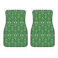 Christmas Pot Leaf Pattern Print Front Car Floor Mats