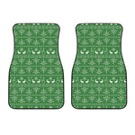 Christmas Pot Leaf Pattern Print Front Car Floor Mats