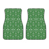 Christmas Pot Leaf Pattern Print Front Car Floor Mats