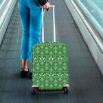 Christmas Pot Leaf Pattern Print Luggage Cover