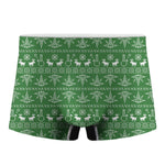 Christmas Pot Leaf Pattern Print Men's Boxer Briefs
