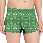 Christmas Pot Leaf Pattern Print Men's Boxer Briefs