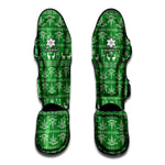 Christmas Pot Leaf Pattern Print Muay Thai Shin Guard