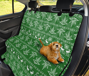 Christmas Pot Leaf Pattern Print Pet Car Back Seat Cover