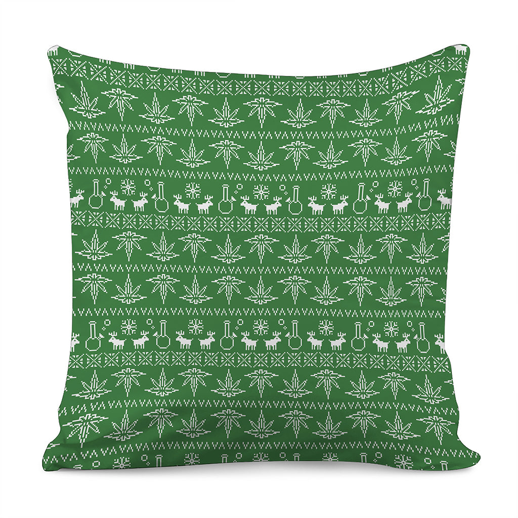 Christmas Pot Leaf Pattern Print Pillow Cover