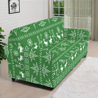 Christmas Pot Leaf Pattern Print Sofa Cover